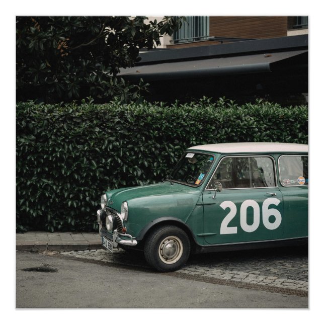 Pôster Poster Mini Cooper Verde Corrente (Frente)