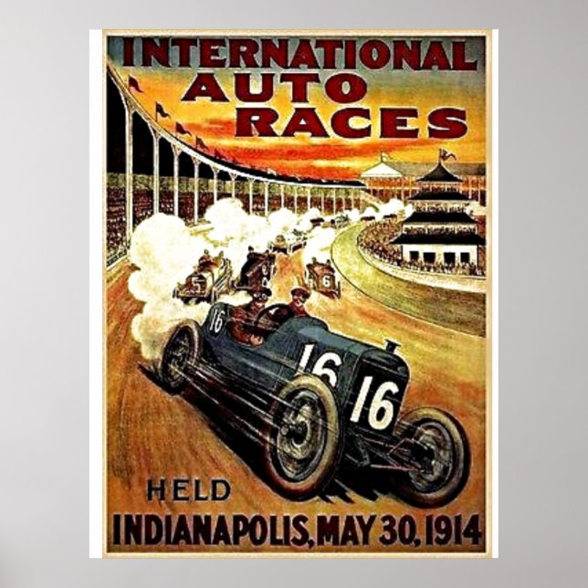 POSTER POSTER: MOTORSPORT INDIANAPOLIS 1914 (Frente)