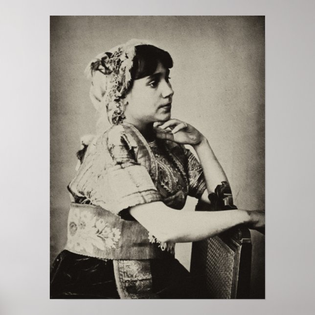 Pôster Poster: Mulher Moorda, Tangier, Marrocos, 1898 (Frente)