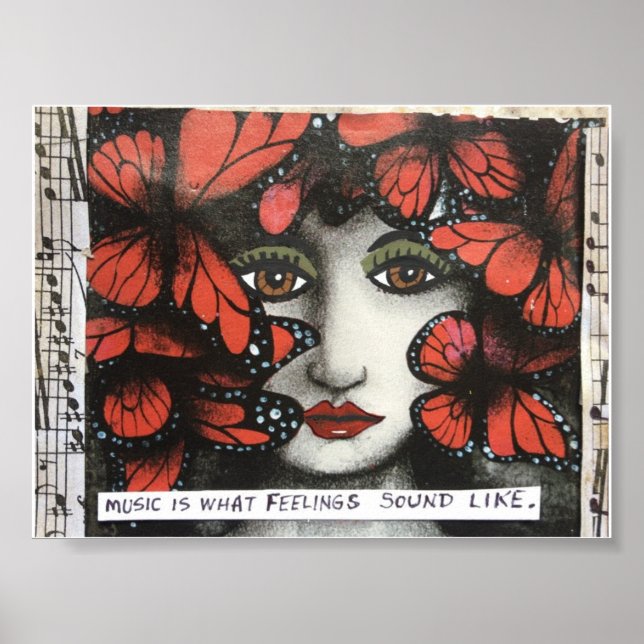 PÔSTER POSTER-MUSIC IS WHAT FEELINGS SOUND LIKE. (Frente)