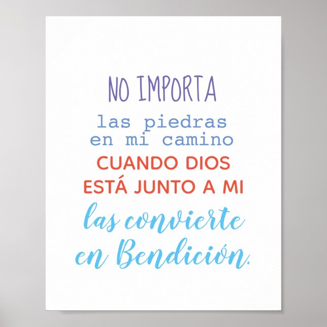 Poster Póster - Nada de "piedras en mi camo..." (Frente)