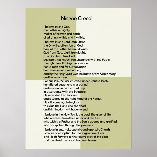 Poster Poster-Nicene Creed~ Personalizável! (Frente)