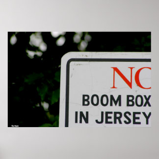 Pôster Poster-"No Boom Box em Jersey"