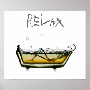 Poster Poster- Orig Neg Relax X-Ray Skeleton Bath Time