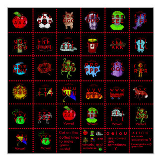 Pôster POSTER ou cartões de jogo PHONICS!