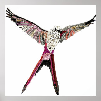 Poster Poster: Pássaro da envergadura da asa dos componen