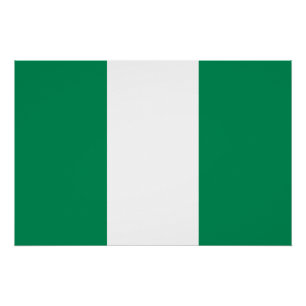 Pôster Poster Patriótica com Bandeira da Nigéria