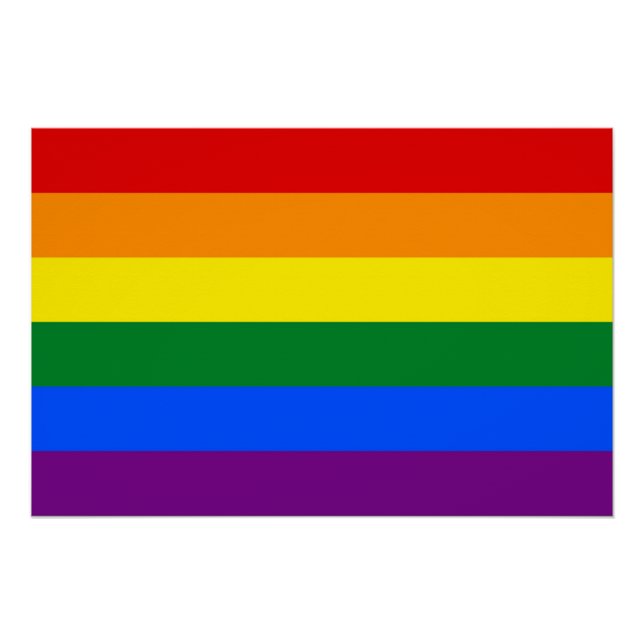 Pôster Poster Patriótica com Bandeira LGBT (Frente)