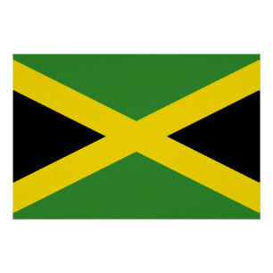 Pôster Poster patriótico com a bandeira de Jamaica