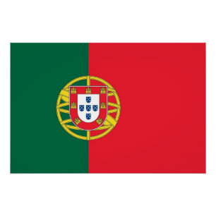 Pôster Poster patriótico com a bandeira de Portugal