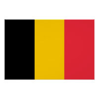 Poster Patriótico com Bandeira da Bélgica