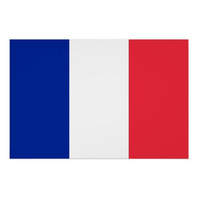 Pôster Poster Patriótico com Bandeira da França (Frente)