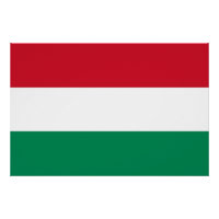 Poster Patriótico com Bandeira da Hungria