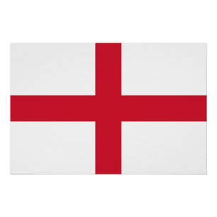 Pôster Poster Patriótico com Bandeira da Inglaterra