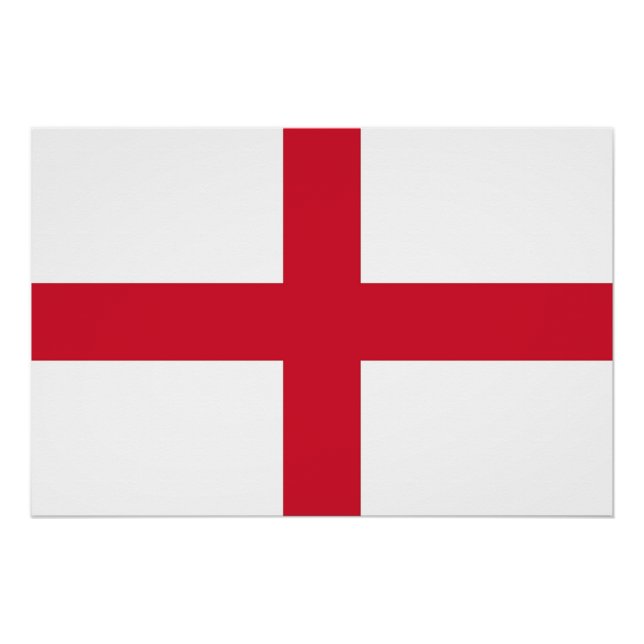 Pôster Poster Patriótico com Bandeira da Inglaterra (Frente)