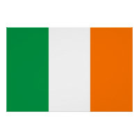 Poster Patriótico com Bandeira da Irlanda