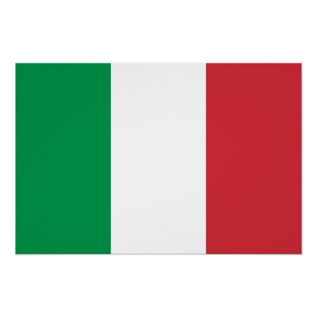 Pôster Poster Patriótico com Bandeira da Itália (Frente)
