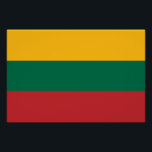 Pôster Poster Patriótico com Bandeira da Lituânia<br><div class="desc">Mostre o seu orgulho nacional em estilo ousado com esta poster patriótica com a bandeira vibrante da Lituânia! Concebido para chamar a atenção e inspirar admiração, este poster de alta qualidade mostra orgulhosamente o tricolor amarelo, verde e vermelho da bandeira lituana num formato claro e impressionante. Seja para a sua...</div>
