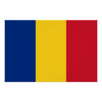 Poster Patriótico com Bandeira da Romênia