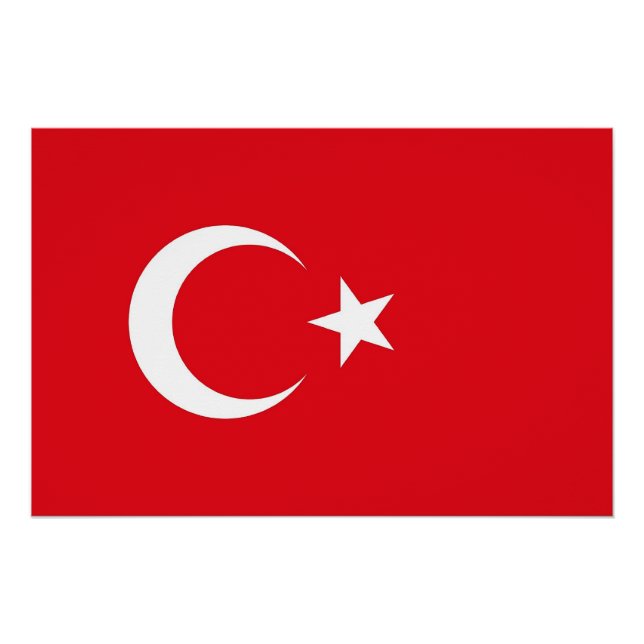 Pôster Poster Patriótico com Bandeira da Turquia (Frente)