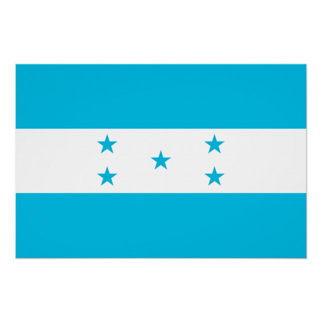 Pôster Poster Patriótico com Bandeira de Honduras (Frente)