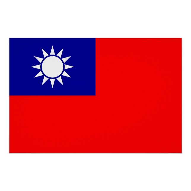 Pôster Poster Patriótico com Bandeira de Taiwan (Frente)