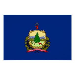 Pôster poster Patriótico com Bandeira de Vermont