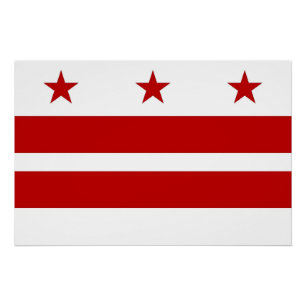 Pôster poster patriótico com bandeira de Washington DC