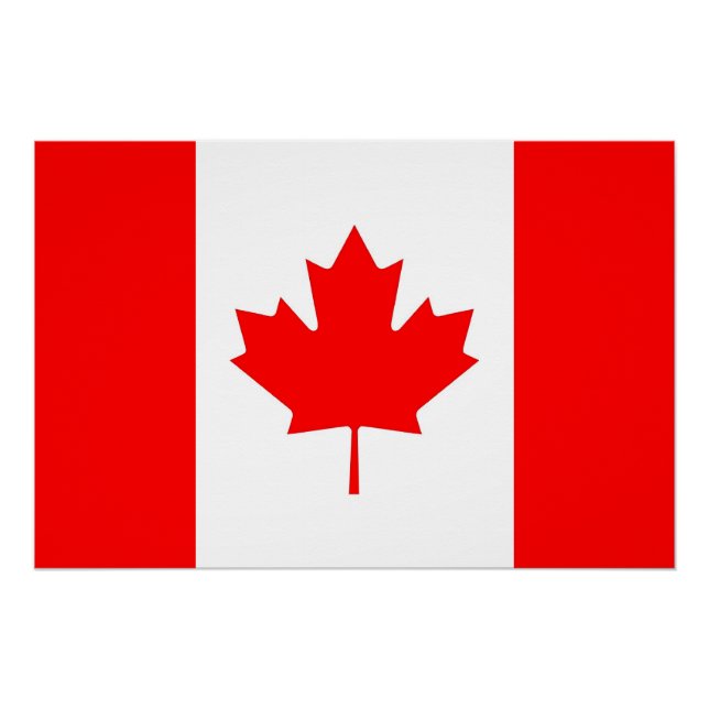 Pôster Poster Patriótico com Bandeira do Canadá (Frente)