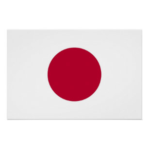 Pôster Poster Patriótico com Bandeira do Japão