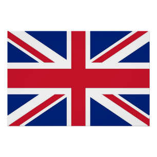 Pôster Poster Patriótico com Bandeira do Reino Unido