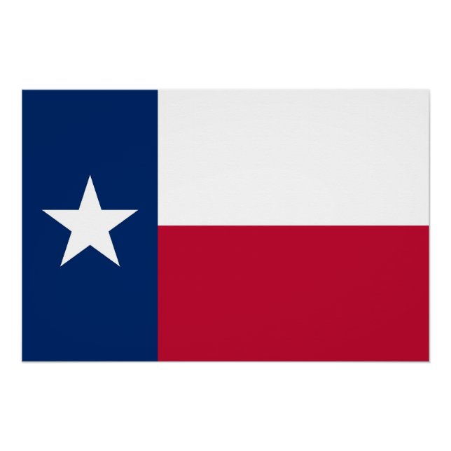 Pôster Poster Patriótico com Bandeira do Texas (Frente)