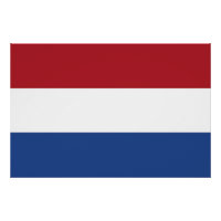 Poster Patriótico com Bandeira dos Países Baixos