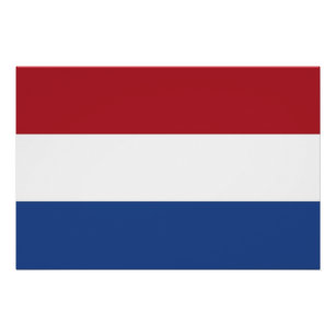 Pôster Poster Patriótico com Bandeira dos Países Baixos