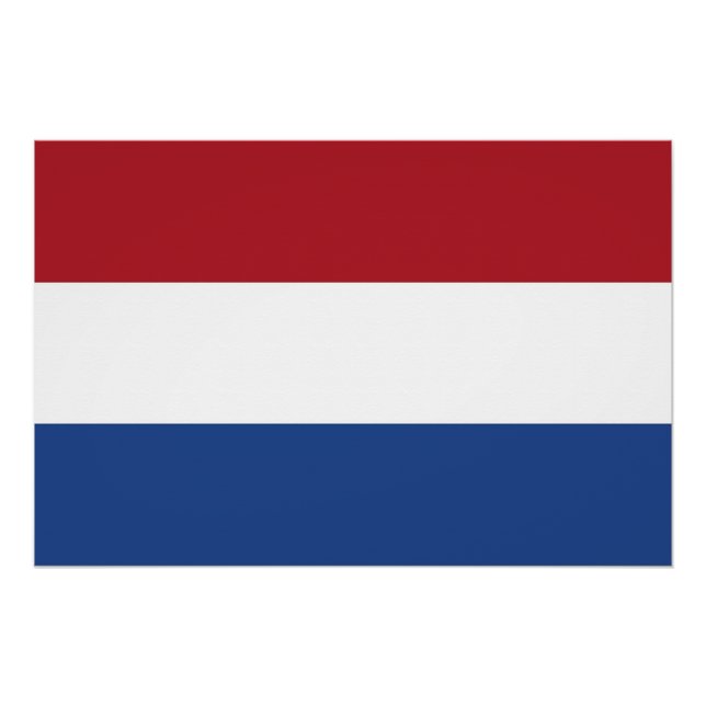 Pôster Poster Patriótico com Bandeira dos Países Baixos (Frente)