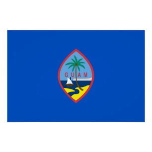 Pôster Poster patriótico da parede com a bandeira de Gua