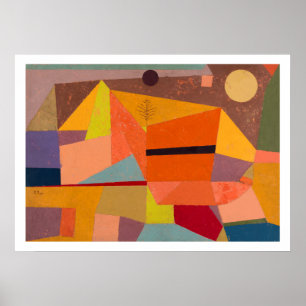POSTER PÔSTER: PAUL KLEE : PAISAGEM DE MONTANHA JOYFUL 