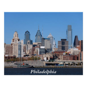Pôster Poster perfeito da skyline de Philadelphfia