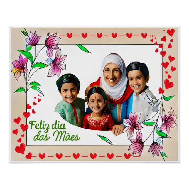 Pôster Poster Perfeito da Zazzle para homenagem as mães  (Frente)