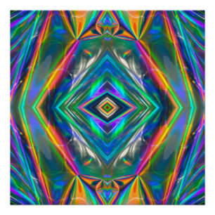 Pôster Poster Perfeito de Cromo Iridescente