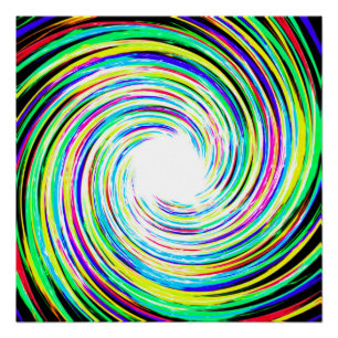 Pôster Poster Perfeito de espiral de cor