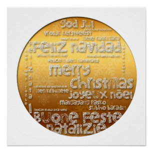 Pôster Poster Perfeito de Saudação de Natal Internacional