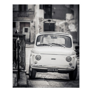 Pôster Poster perfeito   Fiat 500% pipe% Roma Italia do