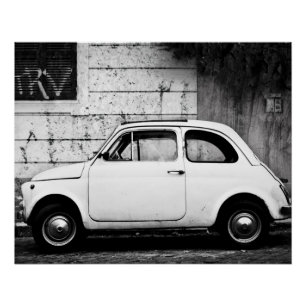 Pôster Poster perfeito Fiat 500% pipe% Roma Italia do