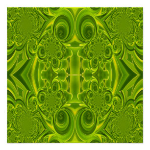 Pôster Poster perfeito para espiral vibrante verde