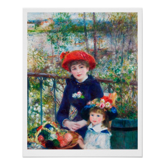 PÔSTER POSTER: PIERRE AUGUSTE RENOIR: DUAS IRMÃS, 1881 (Frente)