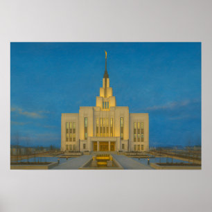 Poster Pôster™ Pintura do Templo de Saratoga Springs Utah