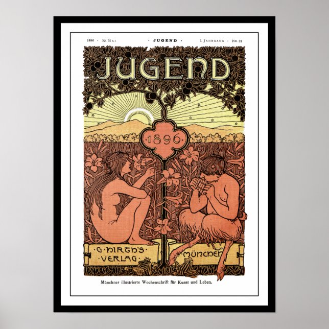 Pôster Poster: Pipes da Pan - Jugend Magazine maio 1896 (Frente)