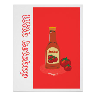 Pôster Poster pop art ketchup bold sarcastic