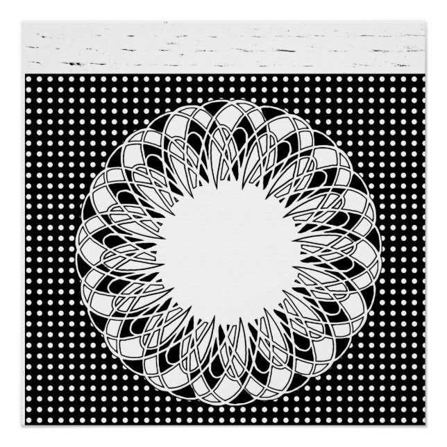 Pôster Poster preto e branco (Frente)